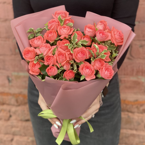 Кустовая роза Букет из 9 кустовых роз